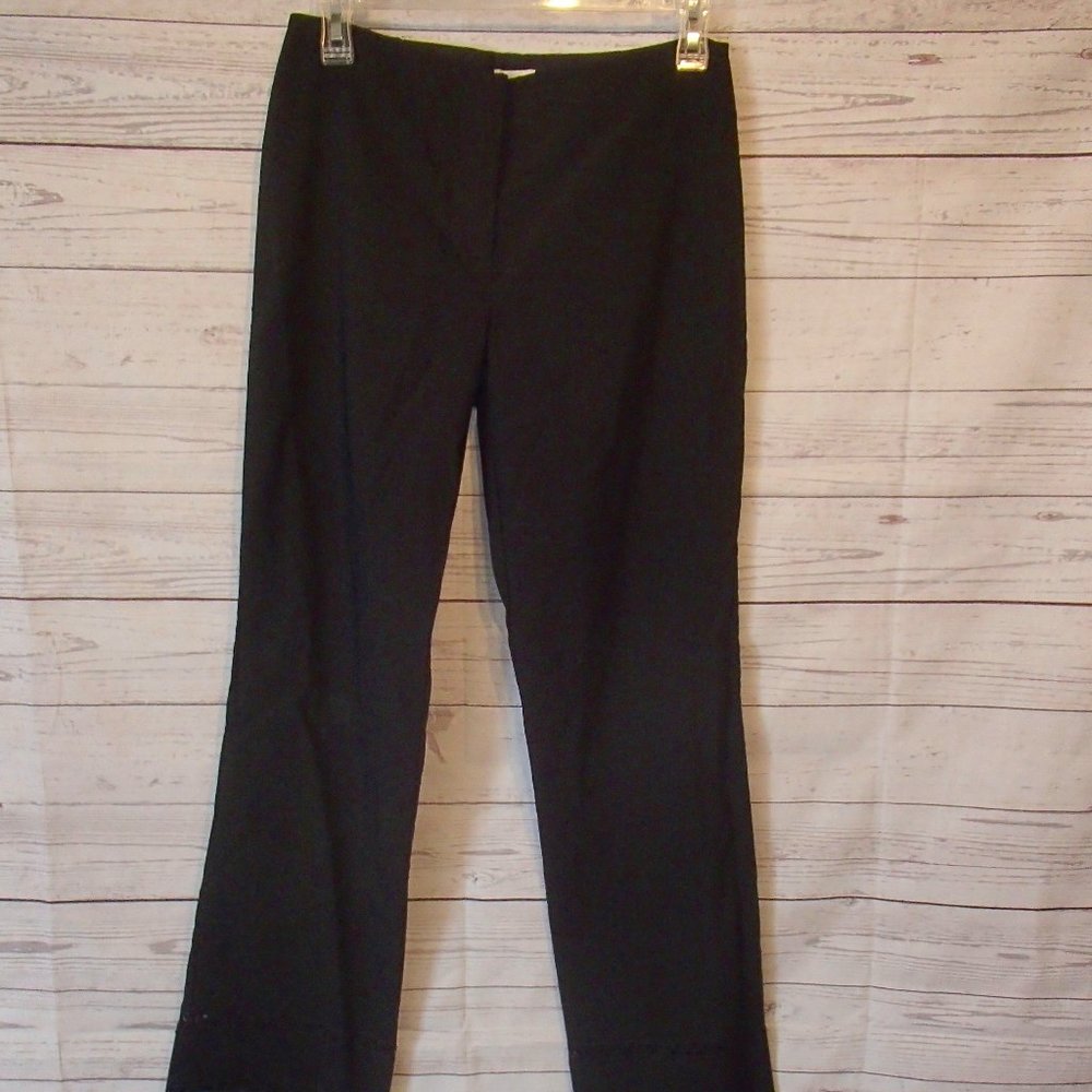 Cache, black skinny pants with lace detail at the bottom
